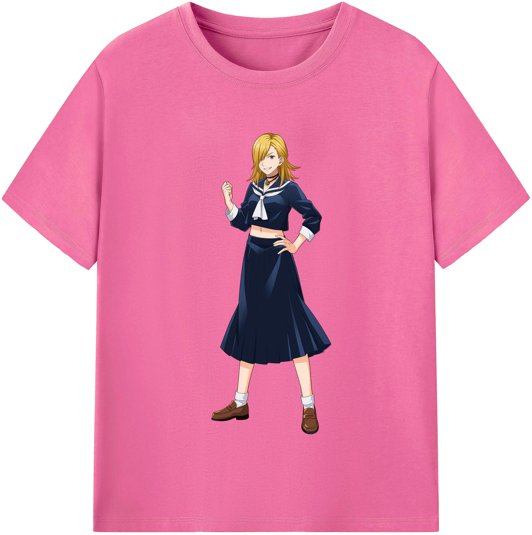 （画像用） 呪術廻戦 Jujutsu Kaisen レディースカジュアルプリントTシャツ（綿100％）
